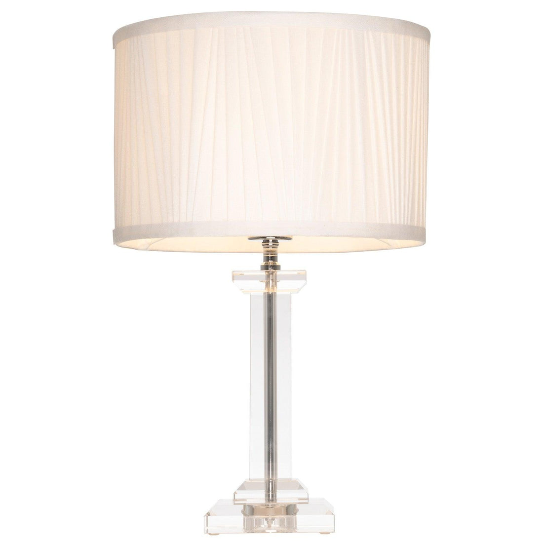 Albion Crystal With Pleated Shade Table Lamp Mercator