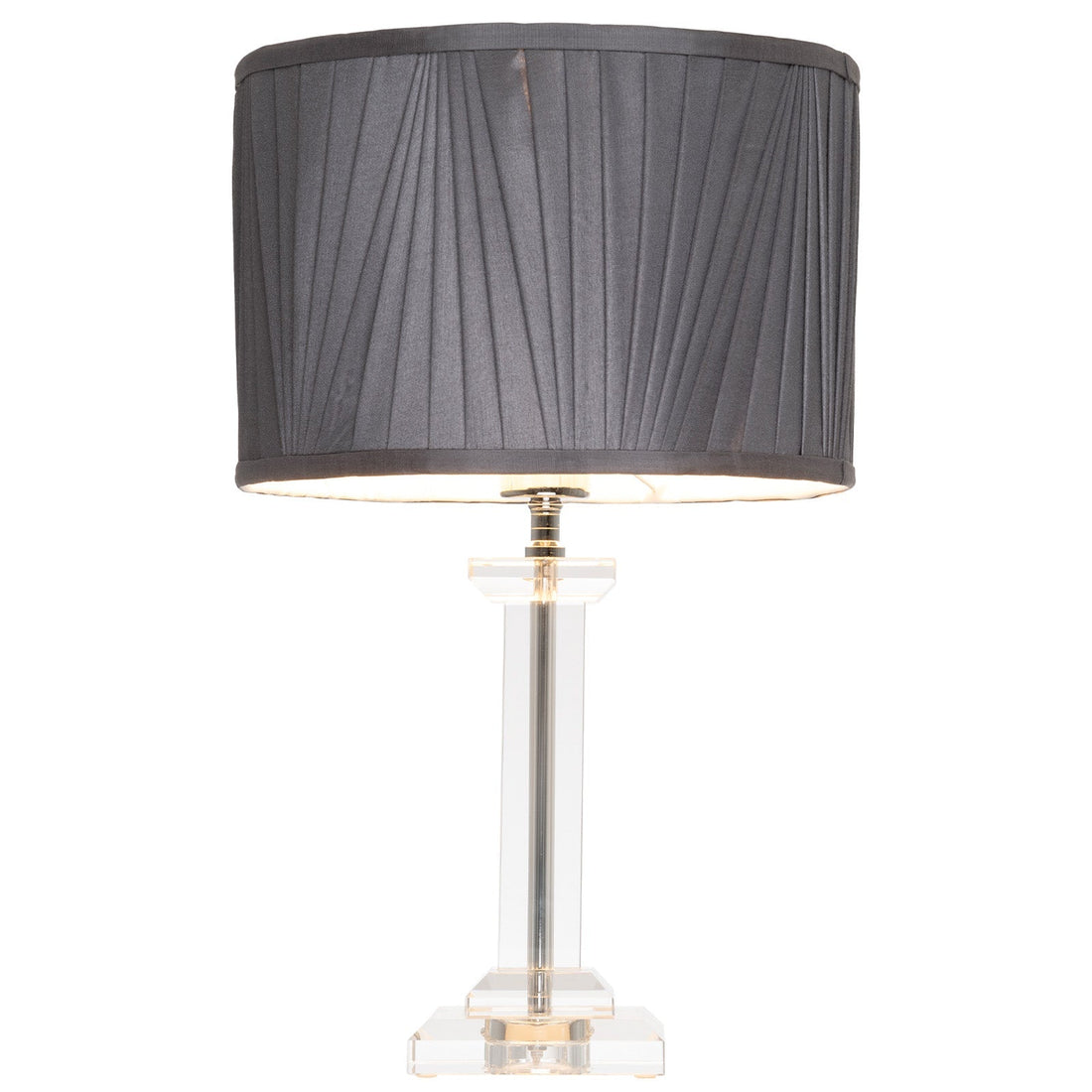Albion Crystal With Pleated Shade Table Lamp Mercator
