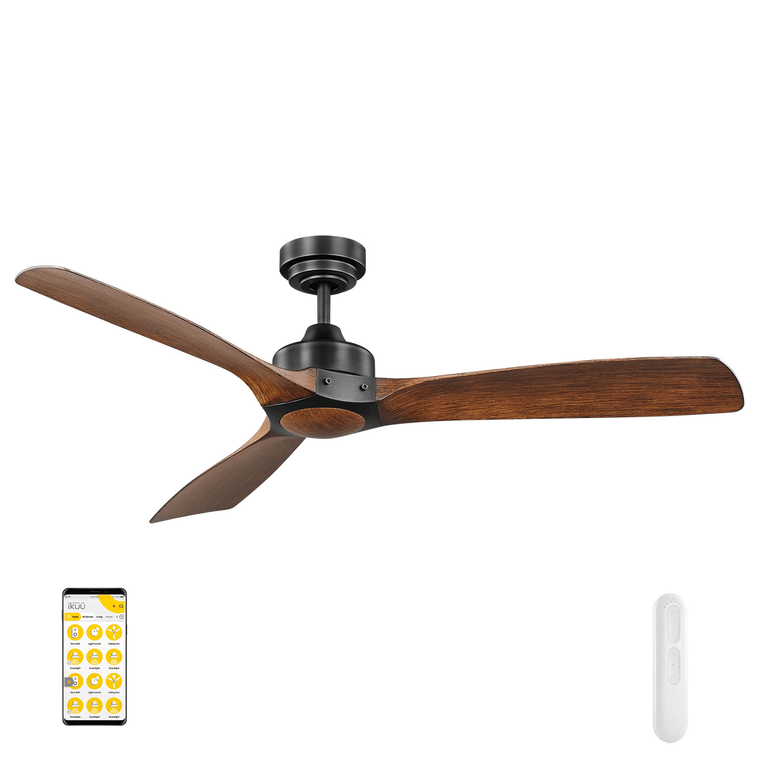 Minota DC Ikuü Smart Wi-Fi Ceiling Fans with Remote Mercator