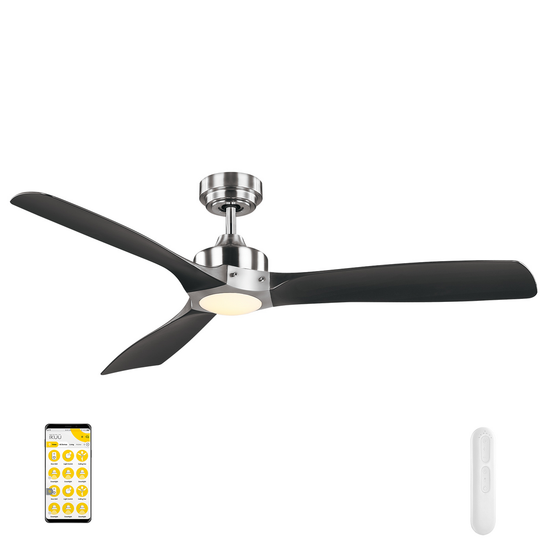 Minota DC Ikuü Smart Wi-Fi Ceiling Fans with LED Light and Remote Mercator
