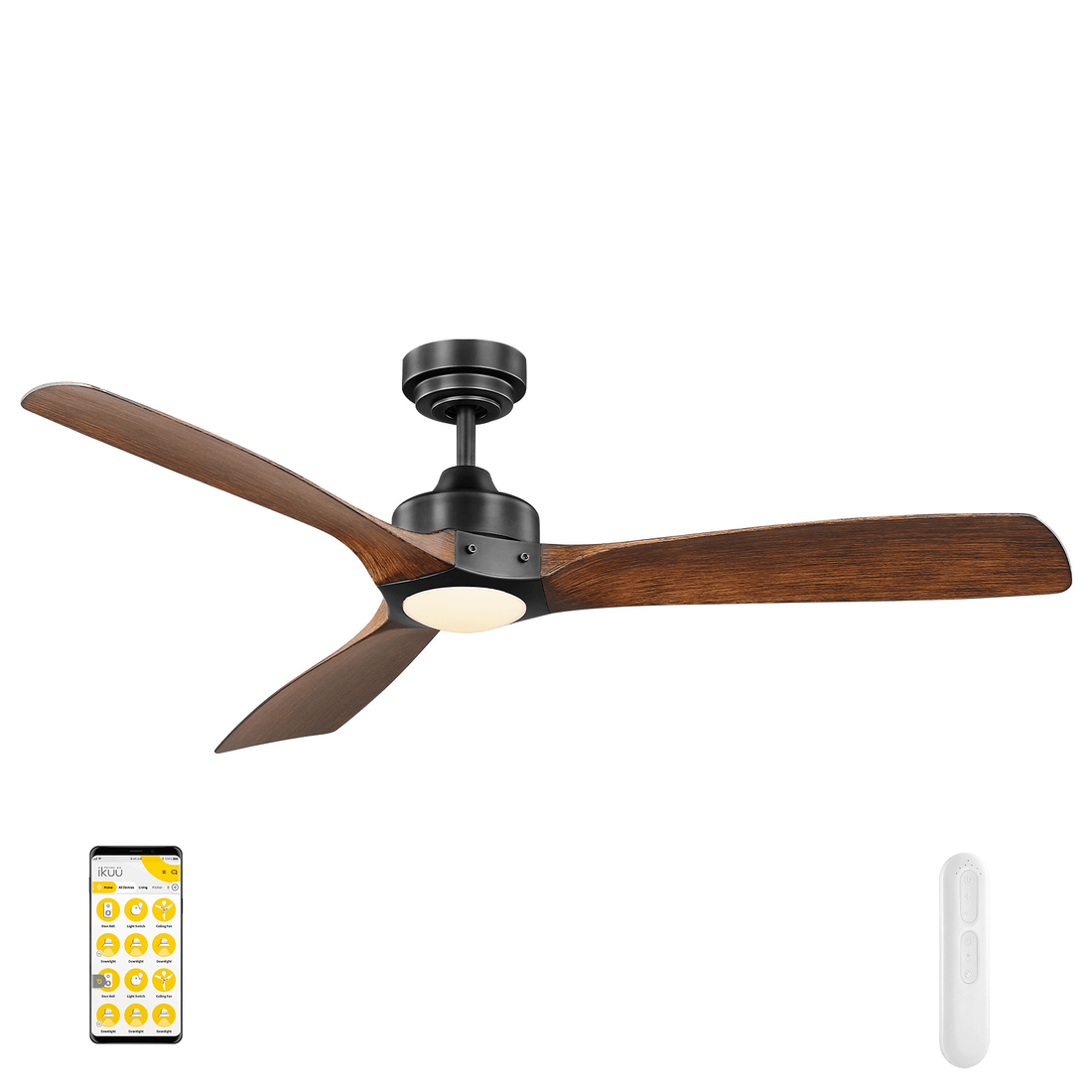 Minota DC Ikuü Smart Wi-Fi Ceiling Fans with LED Light and Remote Mercator