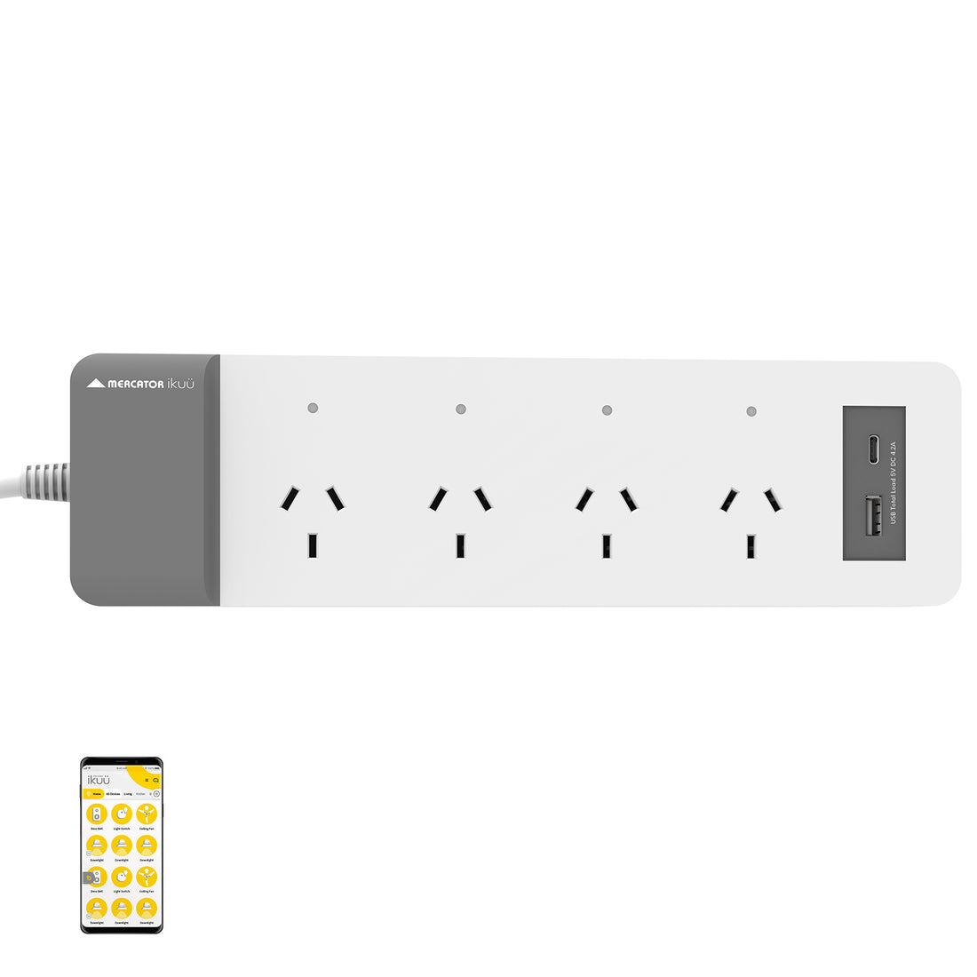 Ikuü Smart WI-FI Outlet Power board plus 2 USB
