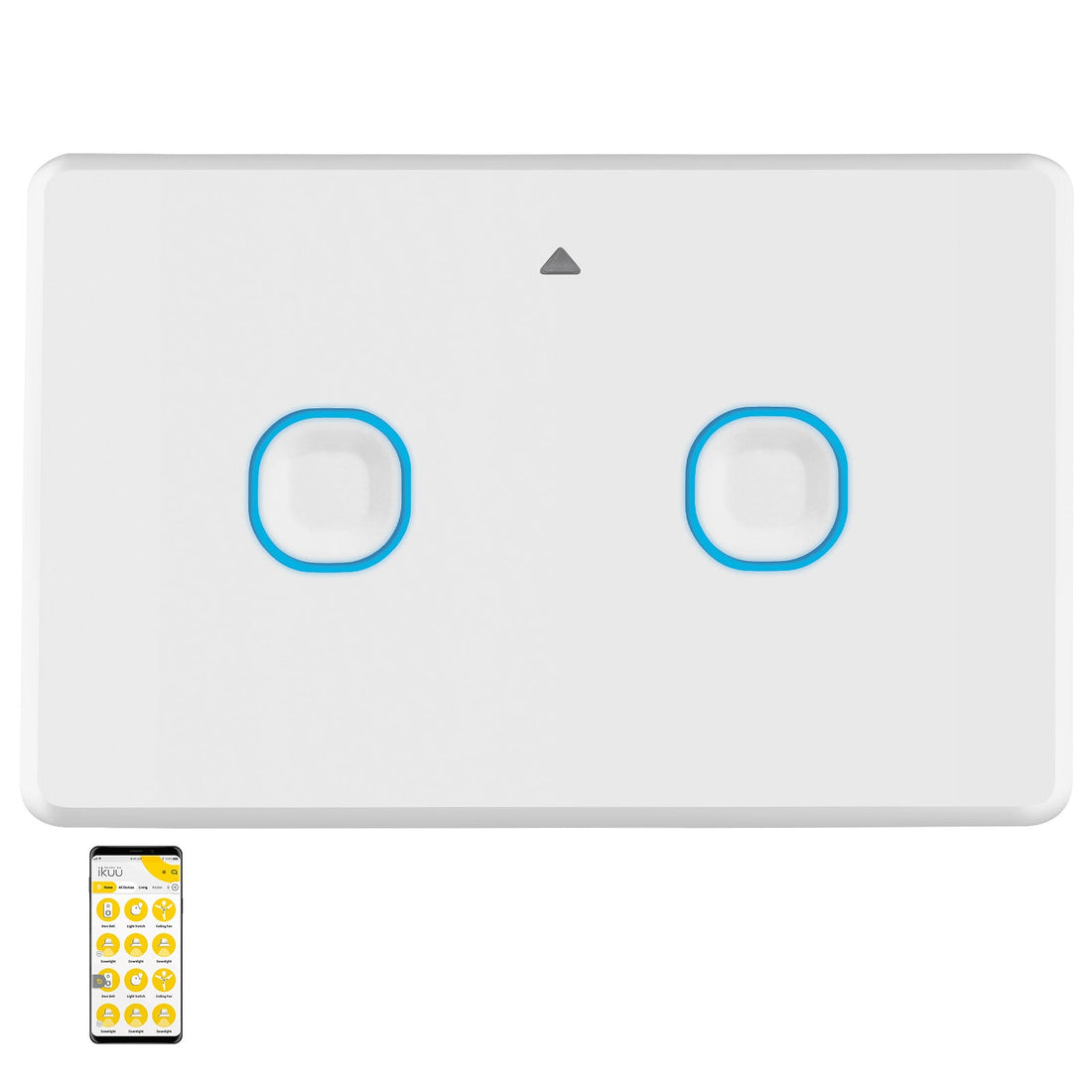 Ikuü Smart Zigbee Double Gang Light Switch with Neutral