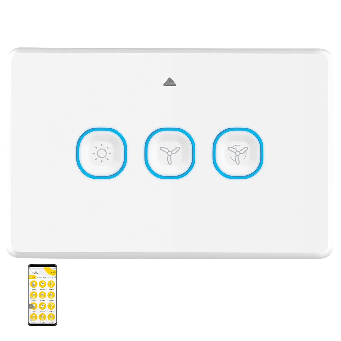 Ikuü Smart Wi-Fi AC Fan Controller With Light Switch