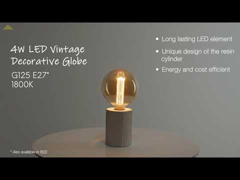 G125 E27 Vintage Decorative LED Globe