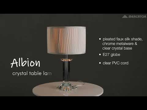Albion Crystal With Pleated Shade Table Lamp