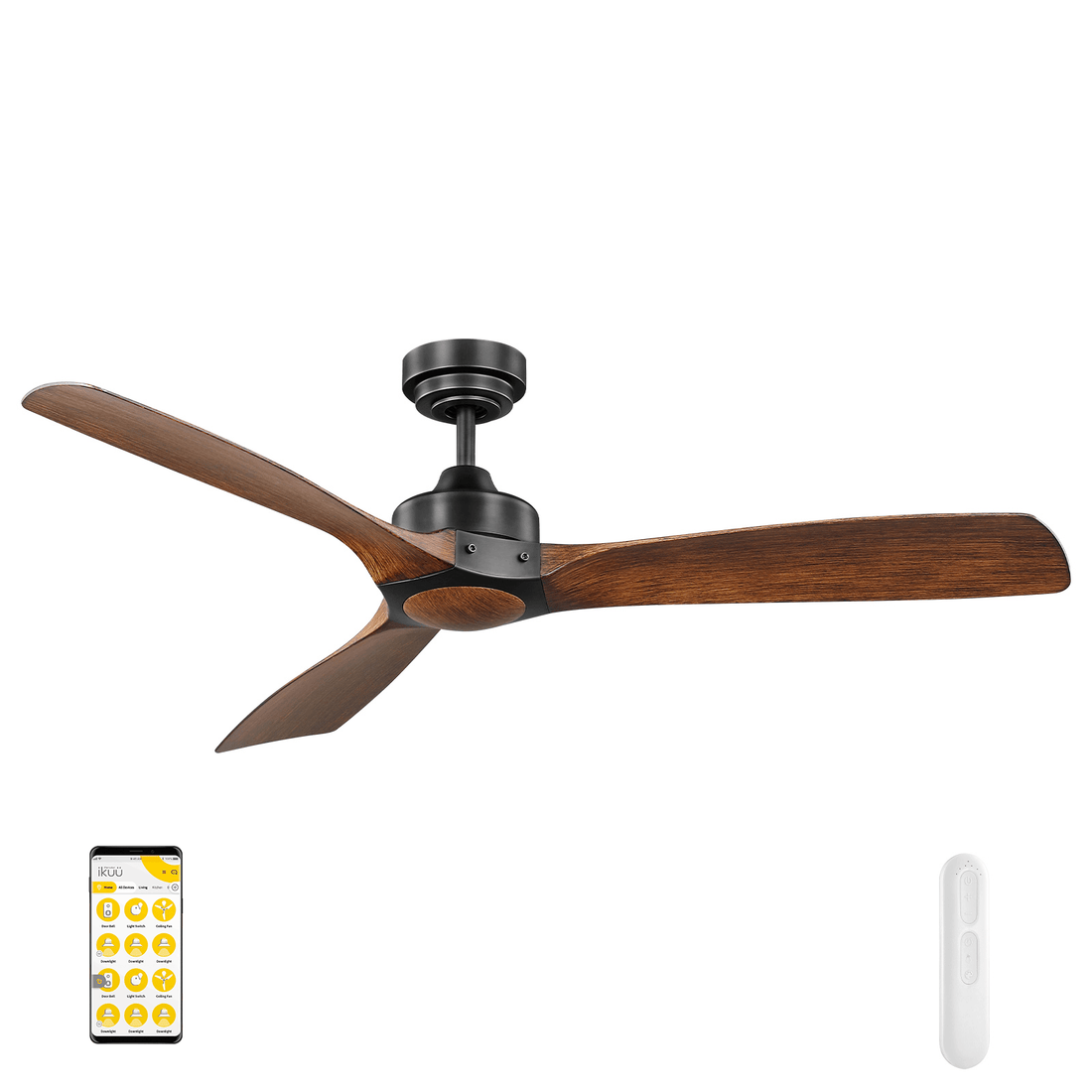 Minota DC Ikuü Smart Wi-Fi Ceiling Fans with Remote Mercator