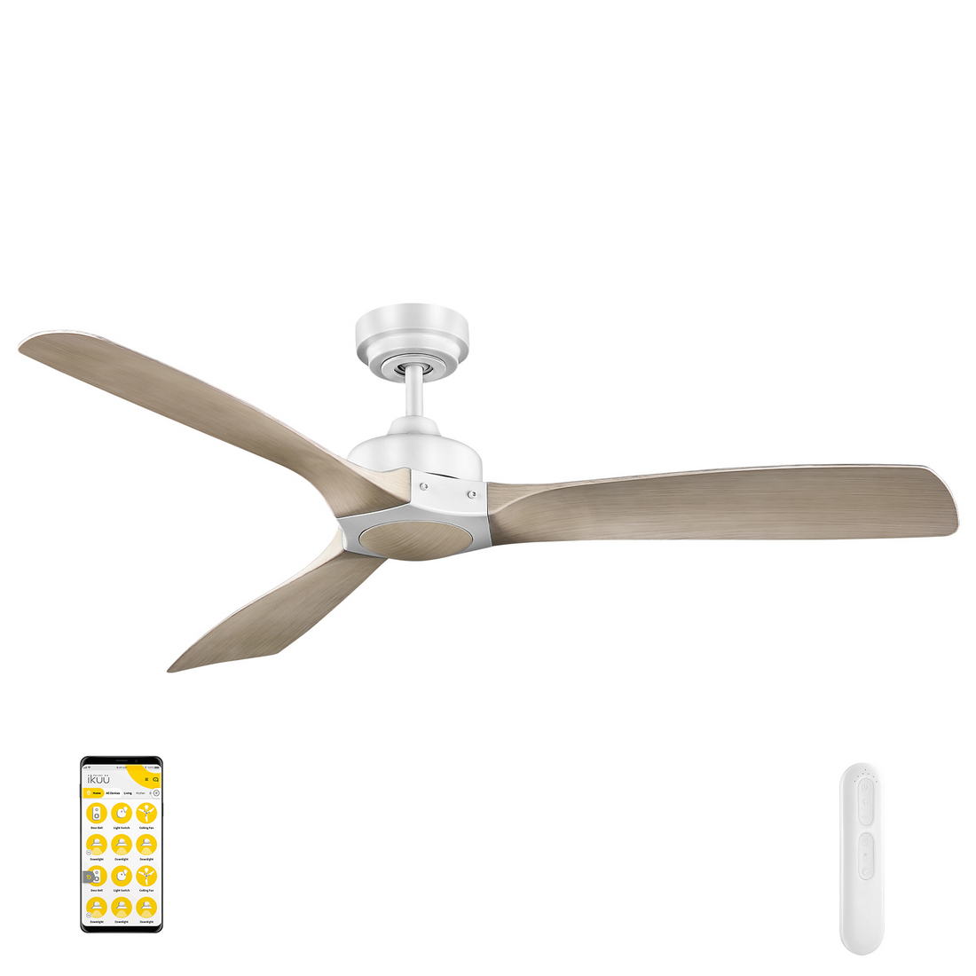 Minota DC Ikuü Smart Wi-Fi Ceiling Fans with Remote Mercator