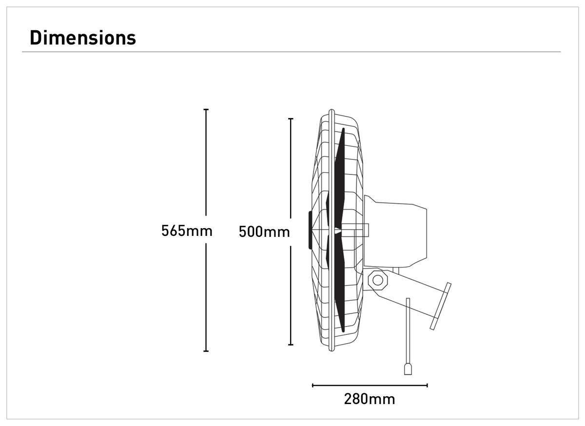 Arena 50cm Industrial Wall Fan – Mercator