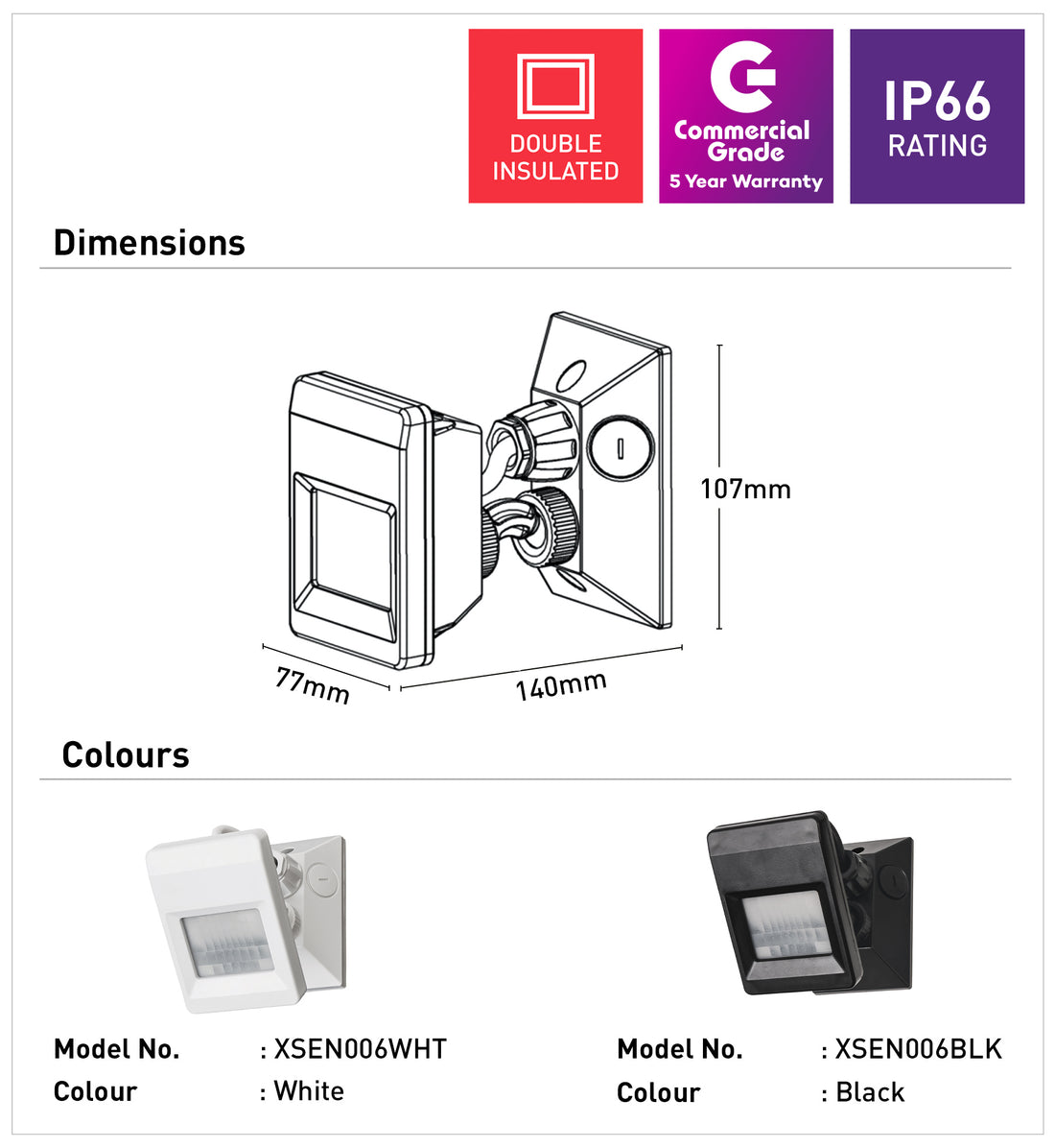 Ip 66 Sensor IP66 Sensor Indoor/Outdoor Infrared Motion Sensor – Mercator